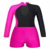 ranrann Kids Girls Shiny Ballet Dance Outfits Gymnastic Leotard with Metallic Shorts Sports Tracksuit Unitards Dancewear Rose H 10 Years view 4