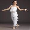ZBH1985 Women's 7 Tier Tassel Latin Dance Pant Ballroom Dance Professional Black Adult Fringe Practice Pants view 4
