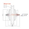 12 Inch 36V 250W Geared Motor Wheel Kit With Brushless Controller System Reversible For Scooter Wheelchair Bike (LCD thumb kit, 24V250W Without tire) view 3