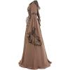 Women's Medieval Hooded Dresses Renaissance Velvet Robe Vintage Court Style Costume Long Sleeve Ball Queen Gown view 3