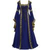 Oplxuo Women's Medieval Hooded Dresses Renaissance Velvet Robe Vintage Court Style Costume Long Sleeve Ball Queen Gown view 2