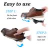 Crampons Ice Cleats for Shoes and Boots, Traction Cleats Ice Snow Grips with 10 Stainless Steel Spikes, Winter Outdoor Anti-Slip Crampon for Walking, Fishing, Climbing and Hiking(S) view 4