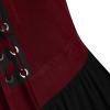 Halloween Costumes for Women Chest Braces Christmas Cosplay Witch Dress for Women Plus Size Renaissance Dress Womens Renaissance Costume Couples Costumes Medieval Dress Corset Dresses5-Wine,XX-Large view 2