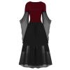 Halloween Costumes for Women Chest Braces Christmas Cosplay Witch Dress for Women Plus Size Renaissance Dress Womens Renaissance Costume Couples Costumes Medieval Dress Corset Dresses5-Wine,XX-Large view 4