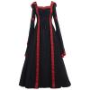 Women's Medieval Dresses Renaissance Velvet Robe Vintage Court Style Costume Long Sleeve Ball Queen Gown view 1