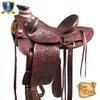 HILASON Western Horse Wade Saddle American Leather Ranch Roping Mahogany | Hand Tooled & for Horses view 1