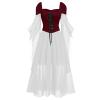 Halloween Costumes for Women Ruffle Sleeves Sling Swing Renaissance Accessories Cosplay Fairy Dress Elf Costume(3-Black,Small) view 1