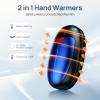 Hand Warmers Rechargeable, 2 Pack Portable Pocket Hand Warmers, 20Hrs Long Heating Double Warm Electric Handwarmers, Reusable Heater for Outdoors, Camping, Hunting, Golf, Fishing view 2