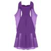 Mesh Gothic Lace-Up Plus Size Halloween Renaissance Dress (Purple, X-Large) view 3