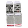 TSOTMO 2 Pairs Football Socks Please Do Not Disturb Im Watching The C Socks Gift For Football Lover (grey) view 1