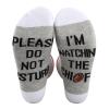 TSOTMO 2 Pairs Football Socks Please Do Not Disturb Im Watching The C Socks Gift For Football Lover (grey) view 4