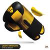 DXM SPORTS Boxing Gloves for Men & Women, Boxing Training Gloves, Kickboxing Gloves, Sparring Gloves, Heavy Bag Workout Gloves for Boxing, Kickboxing, Muay Thai, MMA (Black & Gold, 14 oz) view 3