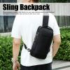 Pilipane avoid theft Crossbody slinger Bag, slinger Backpack with Password, watertight Chest Crossbody Shoulder Bags Casual Daypack for Men Women Cycling Walking Hiking Outdoor Sport Travel (Black) view 3