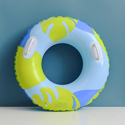 ShAzan Thickened Striped Swimming Ring Double airbag Swimming Ring