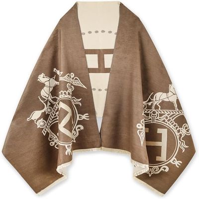 EXTREE Scarfs for Women Pashmina Silky Shawl Wrap for Evening Dressing Blanket Open Front Poncho Cape