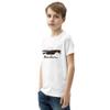 1957 Bel Air Onyx Black Antique 57 Chevy Classic Car Graphic Youth Short Sleeve T-Shirt Kids view 3
