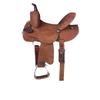 8" 10" 12" 13" Western Roughout Leather Barrel Horse Saddle - Turquoise Buckstitched - Complete Tack Set ME-WLS-282 (13" Seat)