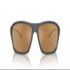 ARNETTE Man Sunglasses Matte Grey Frame, Brown Mirror Gold Polarized Lenses, 63MM view 1