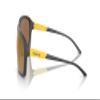 ARNETTE Man Sunglasses Matte Grey Frame, Brown Mirror Gold Polarized Lenses, 63MM view 3
