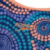 Speedo Allover Double Thinstrap Junior Swimsuit-DS Blue/Purple view 1
