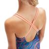 Speedo Allover Double Thinstrap Junior Swimsuit-DS Blue/Purple view 4