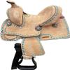 8" 10" 12" 13" Kids Youth Rough Out Turquoise Backstitch Barrel Western Horse Saddle ME-WLS-283 (14" Seat) view 1
