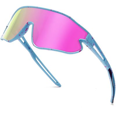 SEKKAF Kids Sunglasses, Youth Baseball Sunglasses Polarized Sports Cycling Shades for Boys Girls Lightweight Frame