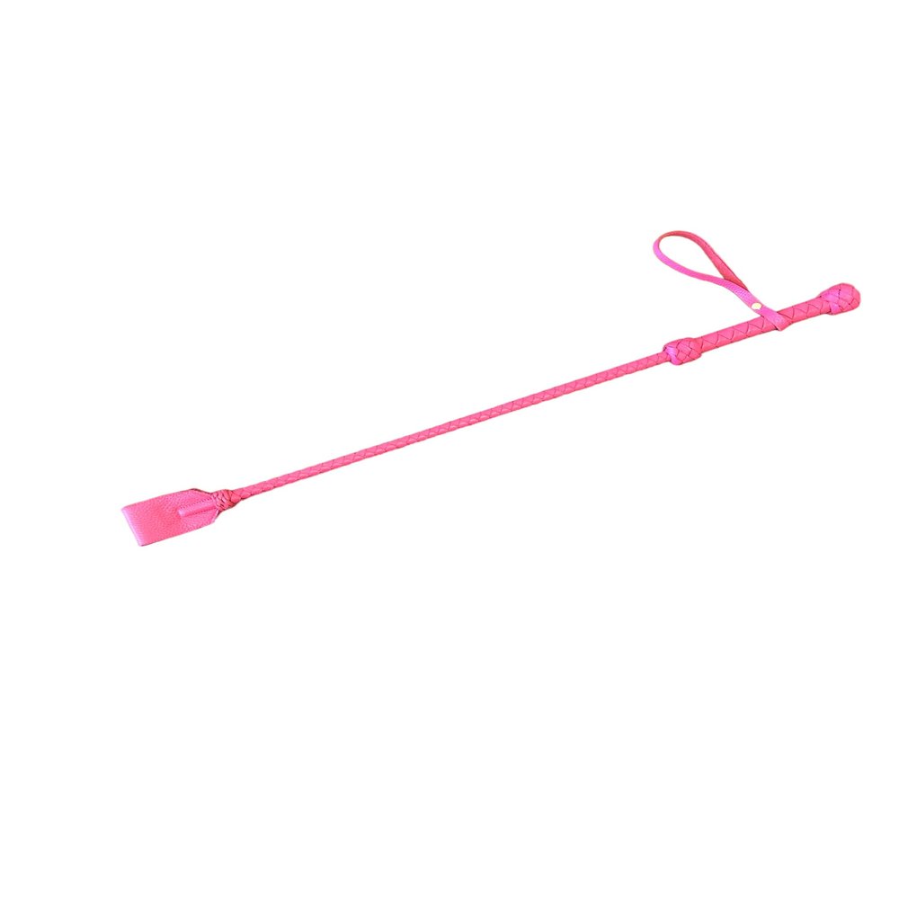 MarquiseDeBliss Genuine Leather Handcrafted Riding Crop - 20" or 29" Riding Accessory - Premium and Gentle Crops for Horses (Pink, 29 Inches)