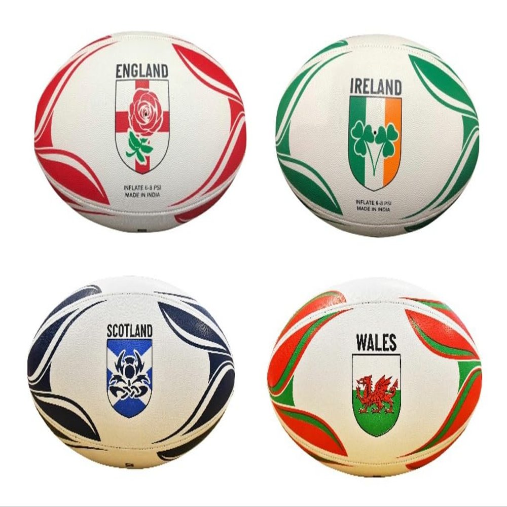 OnlySportsgear Gioco International Country Themed Rugby Balls Ball, Adults Unisex, Ireland (Multicolour), 5