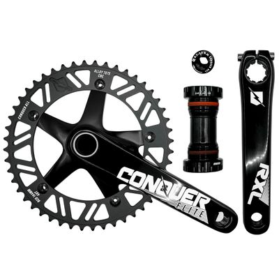Conquer Elite Fixed Gear Crankset, Fixie Bike Crankset, One Speed Bicycle Crank, Single Speed Crank (RXL Crank)