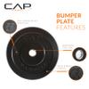 CAP Barbell Elite Olympic Bumper Plate, Black, 55 lb Single view 3