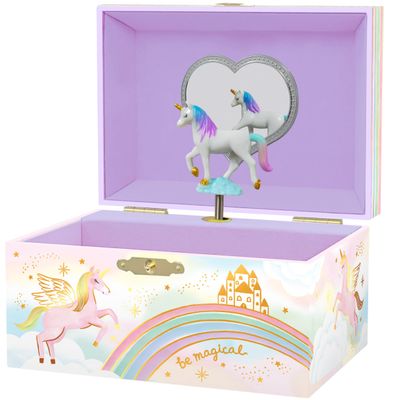 Giggle & Honey Musical Jewelry Box for Girls - Kids Jewelry Box, Unicorn Toys for Girls 4-6, Unicorn Gifts