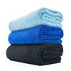 The Rag Company - Sport & Workout Towel - Gym, Exercise, Fitness, Spa, Ultra Soft, Super Absorbent, Fast Drying Premium Microfiber, 320gsm, 16in x 27in (3-Pack) (Royal Blue + Light Blue + Black) view 1
