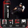 PROLAST 4Ft 135Lb XL Heavy Punching Boxing Bag for Adults, MMA, Martial Arts, Muay Thai, Kicking, Strength Training Equipment, Filled, New Edition Logo, Black and Red view 3