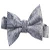 Tuxgear Boys Pretied Bow Tie Suspender Pocket Square Set (Silver Paisley with Black, 30" Boys) view 2