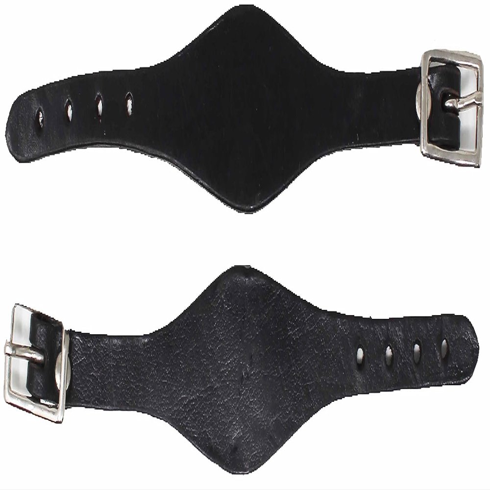 CHALLENGER Horse Western Saddle Fender Replacement Contoured Hobble Strap Black 52HS02BK