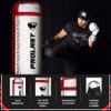 PROLAST 4Ft 135Lb XL Heavy Punching Boxing Bag for Adults, MMA, Martial Arts, Muay Thai, Kicking, Strength Training Equipment, Filled, New Edition Logo, White and Red view 3