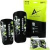 Alpha Soccer Shin Guards - Soccer Protective Gear, Lightweight Shin Guard Set with Alpha wrap (S/M, Messi Inter Miami Stickers) view 2