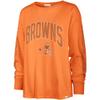 47 Women's Orange Cleveland Browns Tom Cat Lightweight Long Sleeve T-Shirt view 2