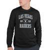 Hybrid Sports NFL - Las Vegas Raiders - Established - Men's and Women's Long Sleeve Fan Shirt - Size Small - Las Vegas Raiders - Black