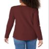 WR LS THRML SNAP HNLY:BRGUNDY, XS, Burgundy view 2