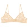 YOOJIA Women Soft Sheer Lace Mesh Floral Lingerie Underwear Nipple Split Unlined Bra Top Nude Large view 4