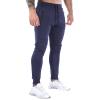 MESSIYO Muscle Fitness Pants Mens Back Hanging Towel Feet Training Pants Sweat Pants for Running (Dark Blue, M) view 1
