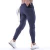 MESSIYO Muscle Fitness Pants Mens Back Hanging Towel Feet Training Pants Sweat Pants for Running (Dark Blue, M) view 3