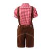ZYXTIM Womens Oktoberfest Lederhosen Costume Bavarian Oktoberfest Costumes Yodeling Costume Wurstfest Costume Set Red view 4
