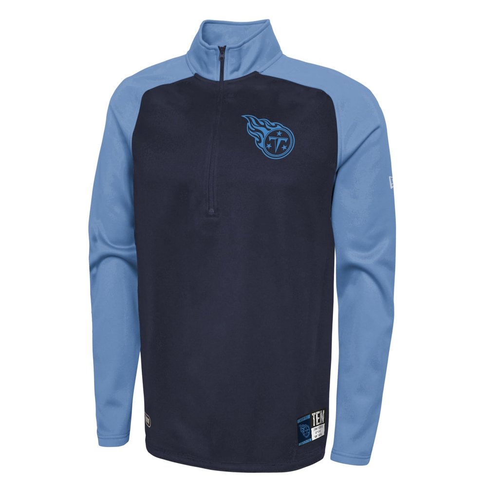 Outerstuff NFL Men's Tennessee Titans Performance 1/4 Zip Pullover Fleece Top, O-Line Size M