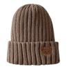 Cute Cartoon Bear Soft Warm Baby Beanies Knitted Hats for Toddler Children Bear Embroidery Kids Boys Girls Autumn Winter Caps (Cocoa) view 1