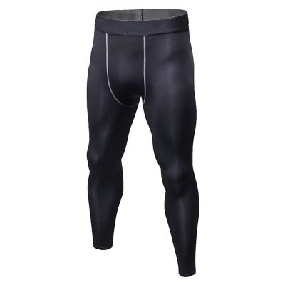 MESSIYO Mens Tight Fitness Running Stretch Basketball Base Training Compression Pants Fitness Pants Mens Baseball (Black, S)