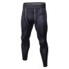 MESSIYO Mens Tight Fitness Running Stretch Basketball Base Training Compression Pants Fitness Pants Mens Baseball (Black, S) view 1