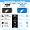 Patelai 4 Pcs Soccer Lace Band Cleat Cover Youth Adult, Kids, Blue, Black view 2